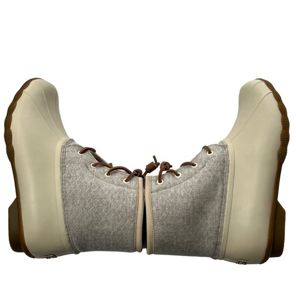 Sperry Saltwater Wool Embossed Thinsulate Duck Boot NEW Oat Women’s 10 Wide - Picture 6 of 12